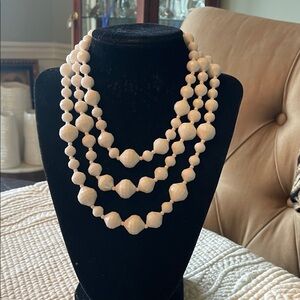 #119 - LIVE SHOW - Hong Kong Multi-Strand Cream Bead Necklace